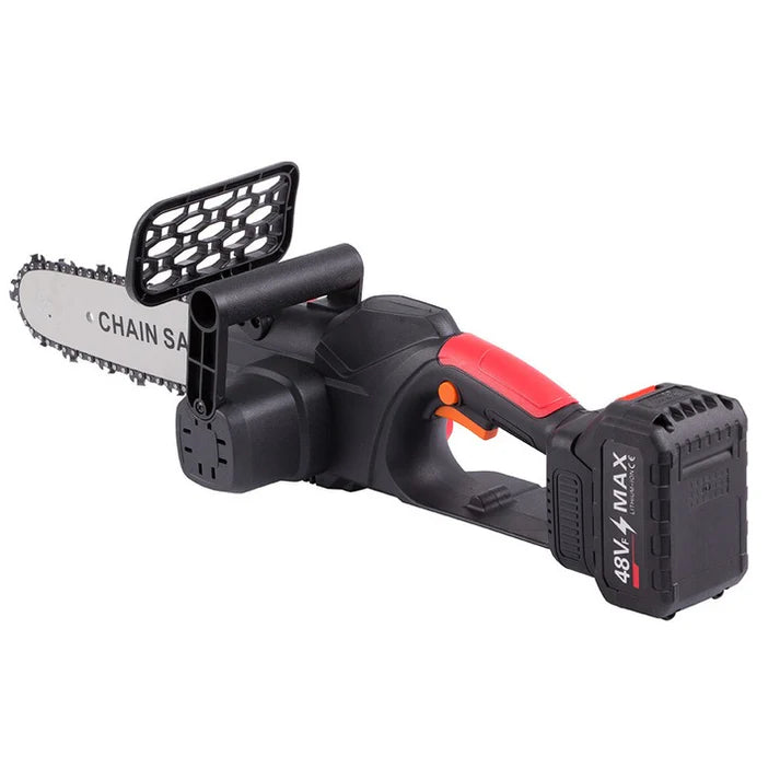 Motosierra Eléctrica, con 1 x Espada de 31 cm (12 PULGADAS), 1 x Cadena, 2 x Baterías de 48 V, Bolsa de Transporte de REGALO