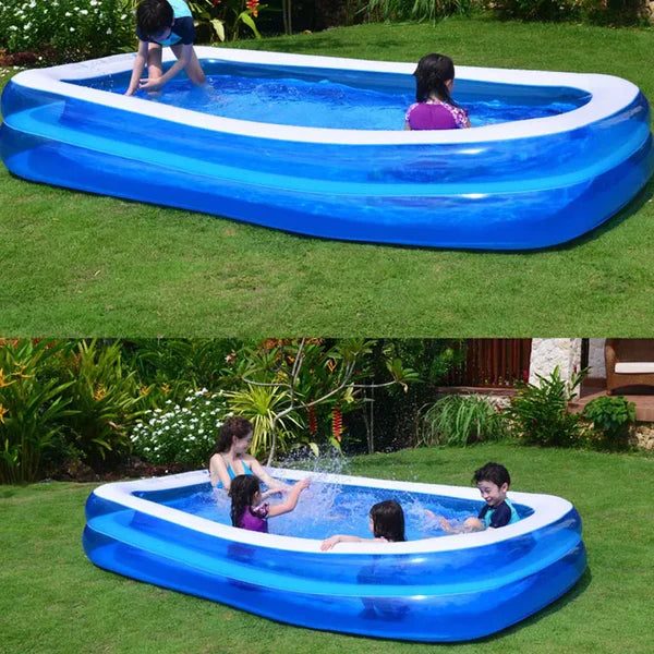 Piscina inflable 201x150x51 cm para un verano relajante