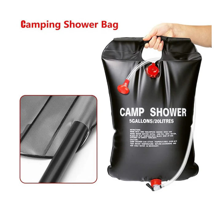 1+1 GRATIS: Ducha Solar Portátil para Camping de 20L