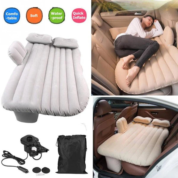 🔥¡LIQUIDACIÓN DE STOCK!🔥 Colchón Inflable para Coche, Fácil de Inflar, Incluye 2 Almohadas + REGALO Bomba de Aire