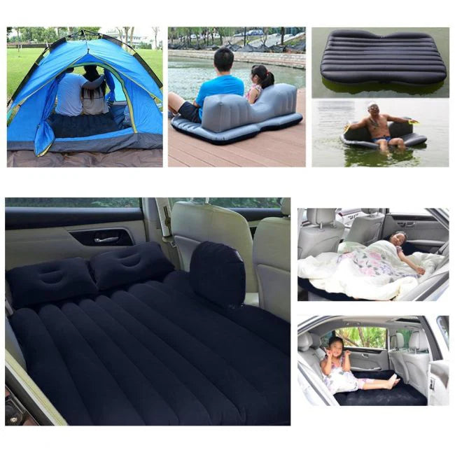 🔥¡LIQUIDACIÓN DE STOCK!🔥 Colchón Inflable para Coche, Fácil de Inflar, Incluye 2 Almohadas + REGALO Bomba de Aire