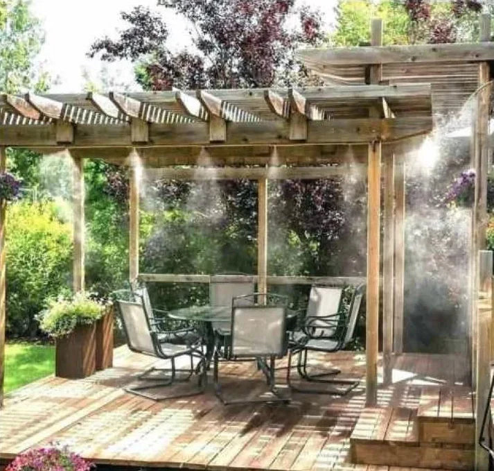 1+1 GRATIS: Sistema de Enfriamiento para Terraza y Jardín, con Vapor de Agua, 20 m de Longitud