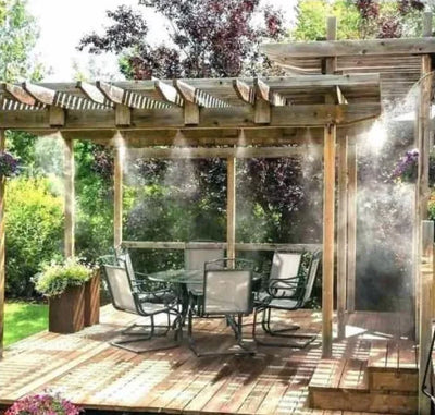 1+1 GRATIS: Sistema de Enfriamiento para Terraza y Jardín, con Vapor de Agua, 20 m de Longitud