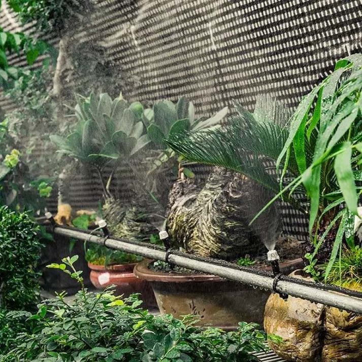 1+1 GRATIS: Sistema de Enfriamiento para Terraza y Jardín, con Vapor de Agua, 20 m de Longitud