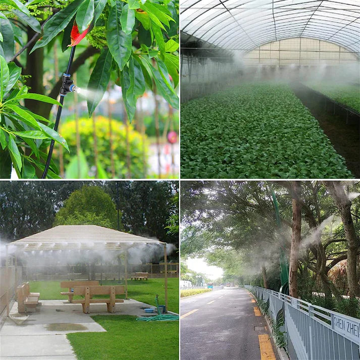 1+1 GRATIS: Sistema de Enfriamiento para Terraza y Jardín, con Vapor de Agua, 20 m de Longitud